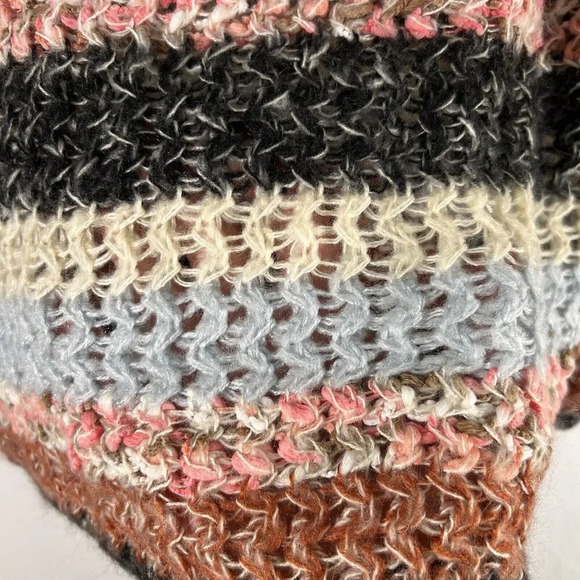 BKE Sweater Women's XS Multicolor Open Knit Long Sleeve Round Neck Pullover - Picture 6 of 11